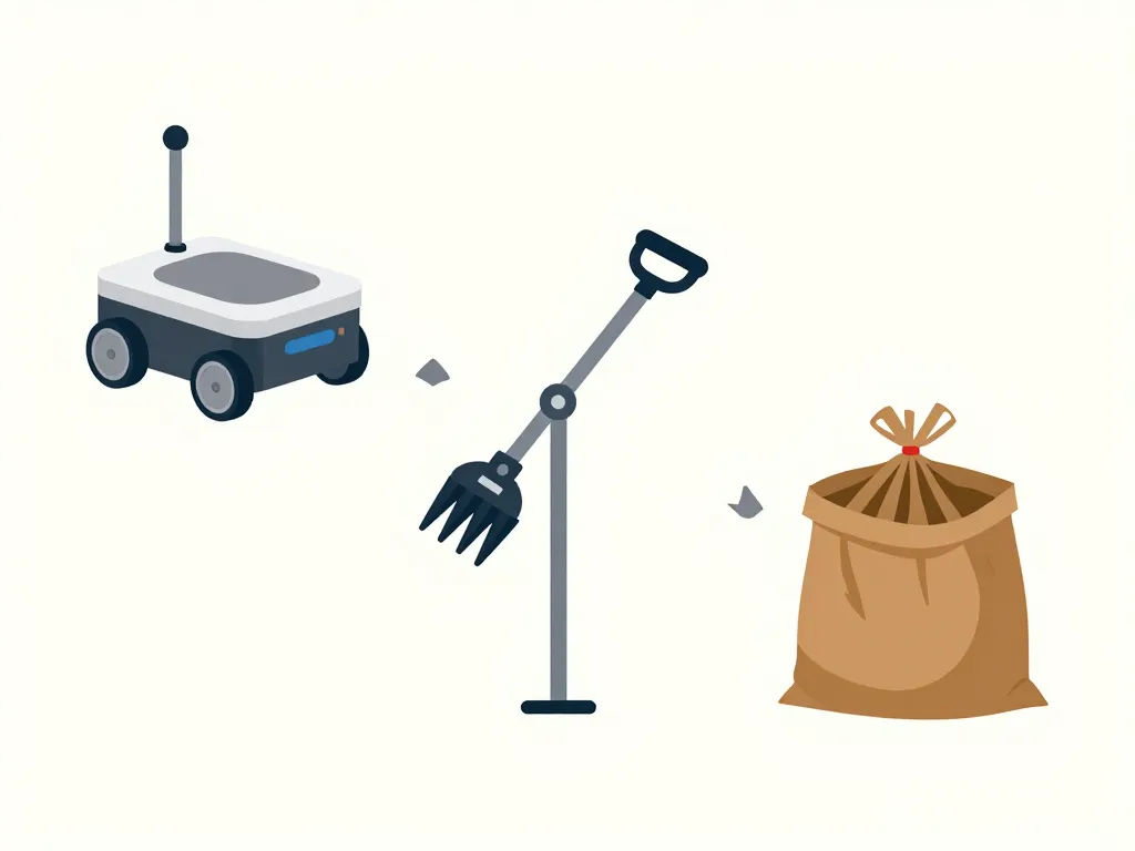 ramasse crotte chien automatique, schéma comparatif dispositifs