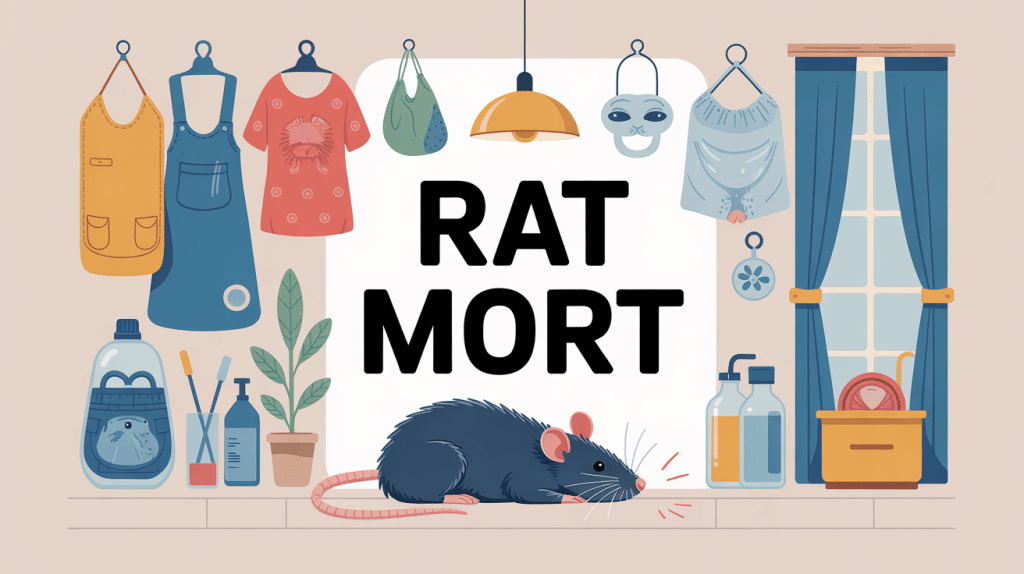 Illustration prévention et gestion hygiène rat mort