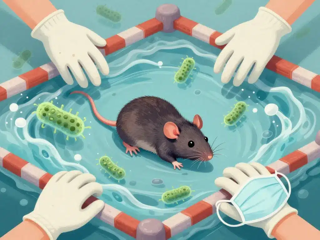 Risques sanitaires rat mort illustration métaphore