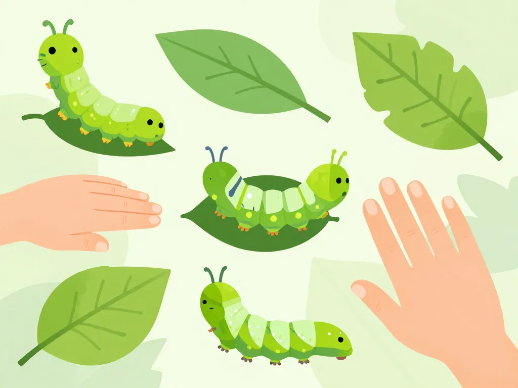 Identifier chenille verte fluo aspects visuels