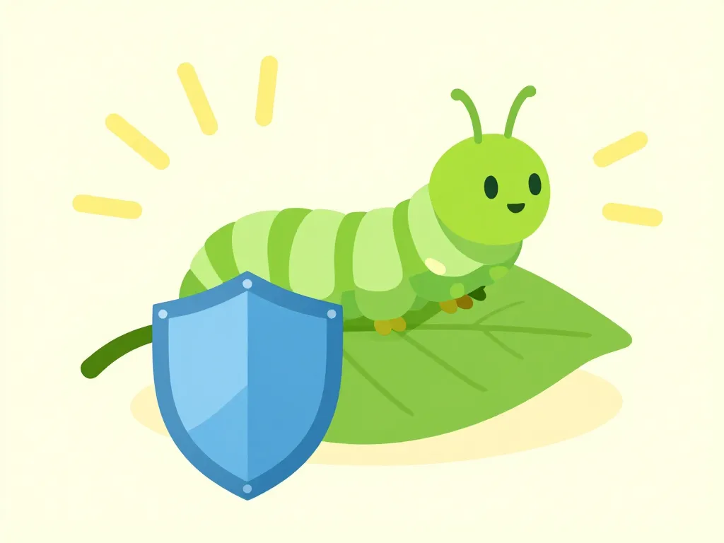 Chenille verte fluo protections dangers