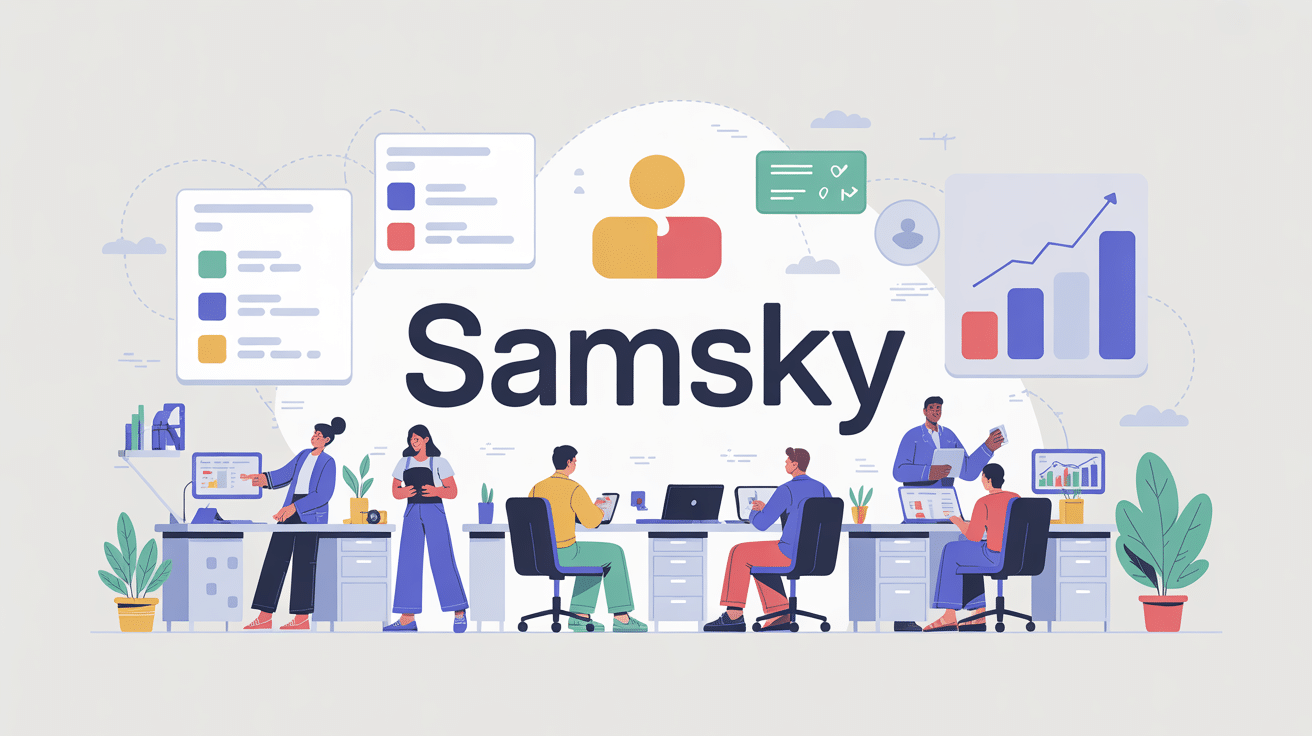 illustration samsky gestion de projets équipe