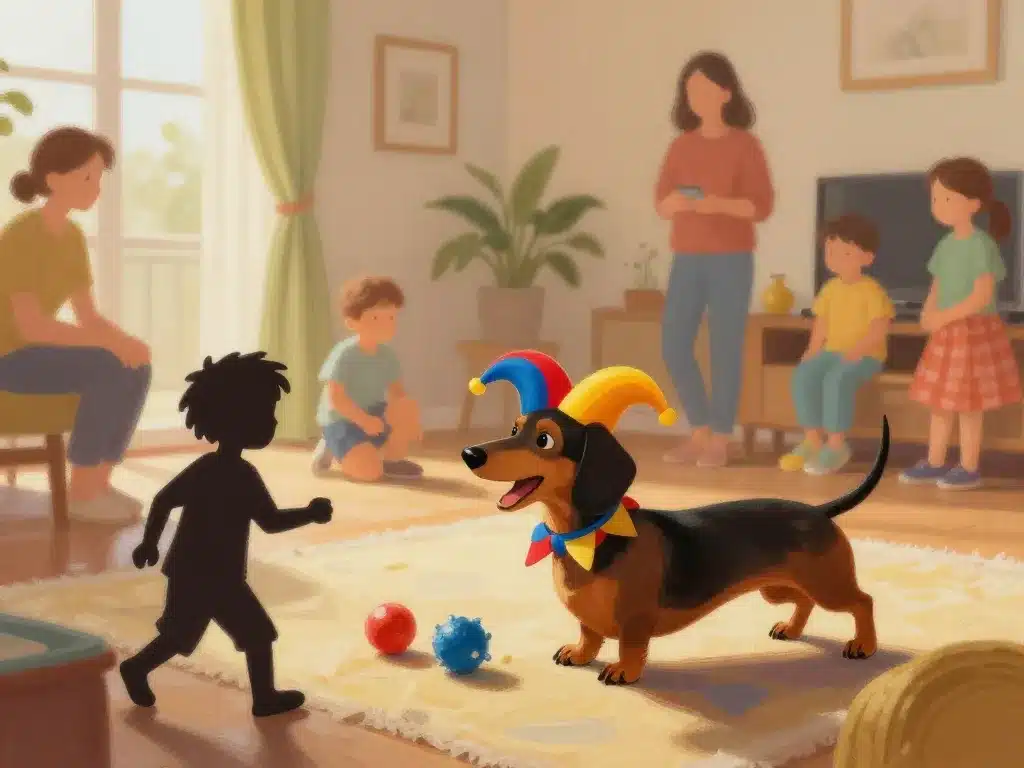 teckel arlequin poil ras vie de famille