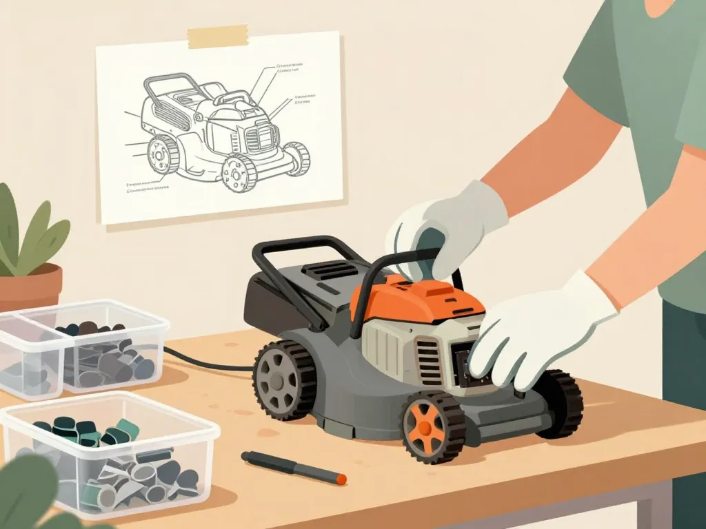 schéma éclaté tondeuse Wolf PBT 46 maintenance atelier