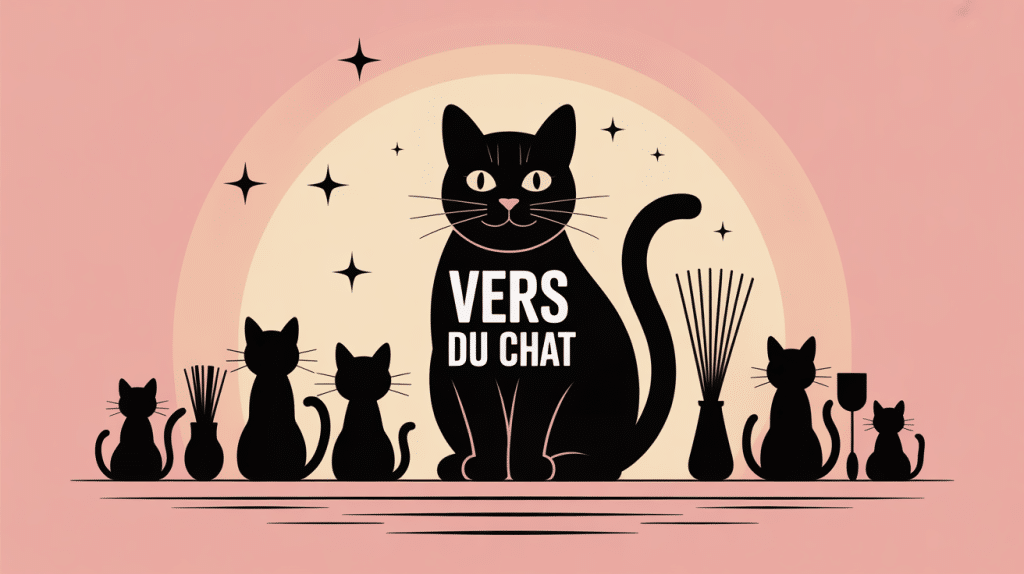 vers du chat photo illustration centrale moderne
