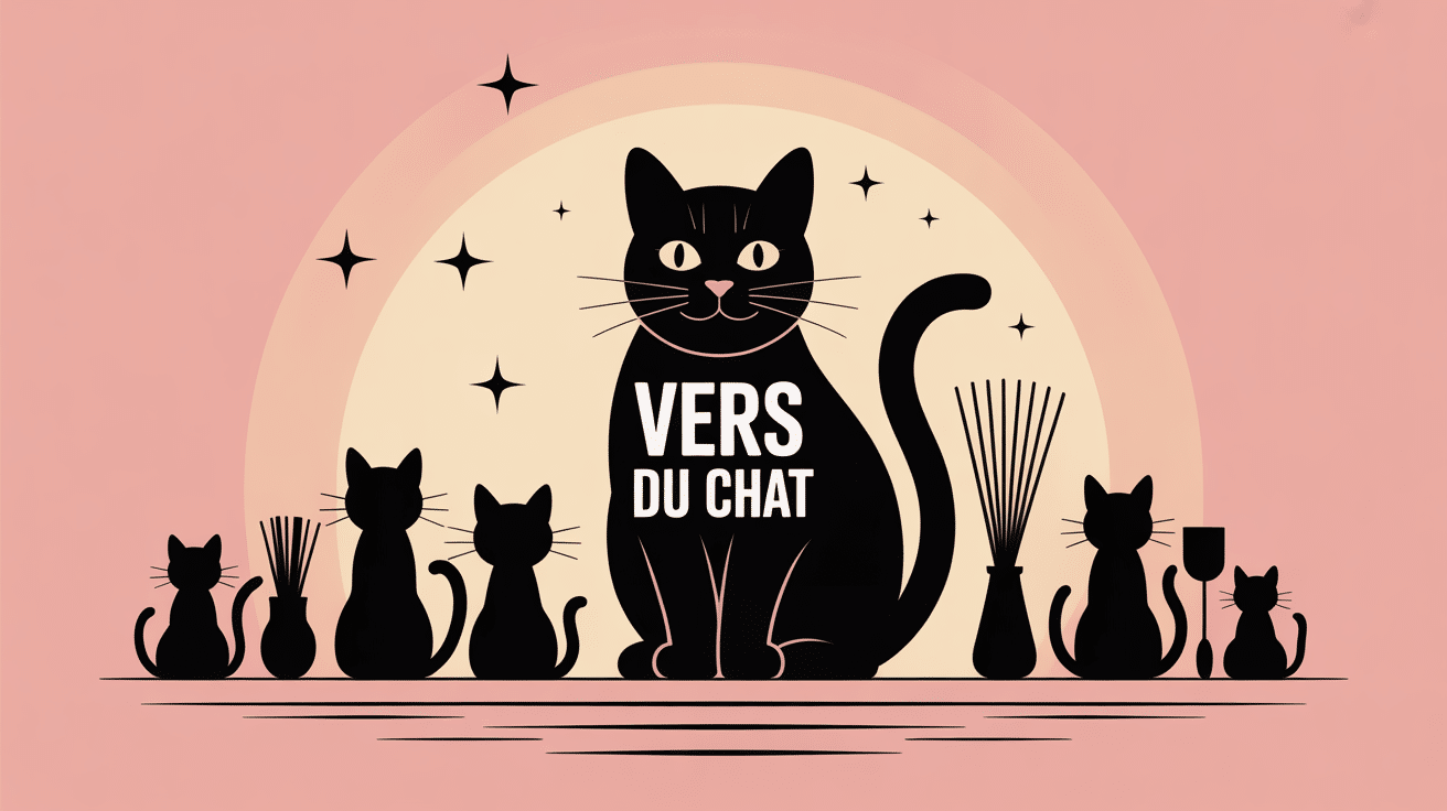 vers du chat photo illustration centrale moderne