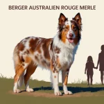 berger australien rouge merle illustration génétique famille