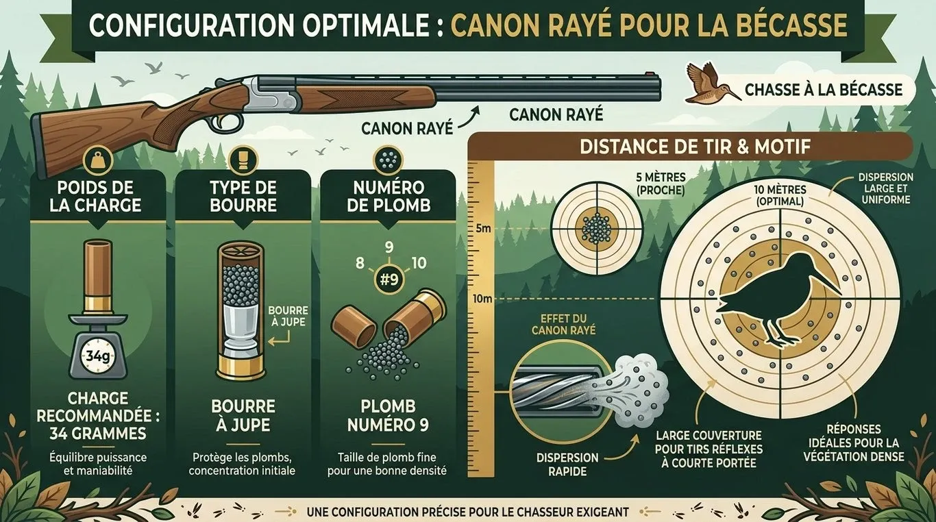 Infographie des réglages optimaux pour canon rayé