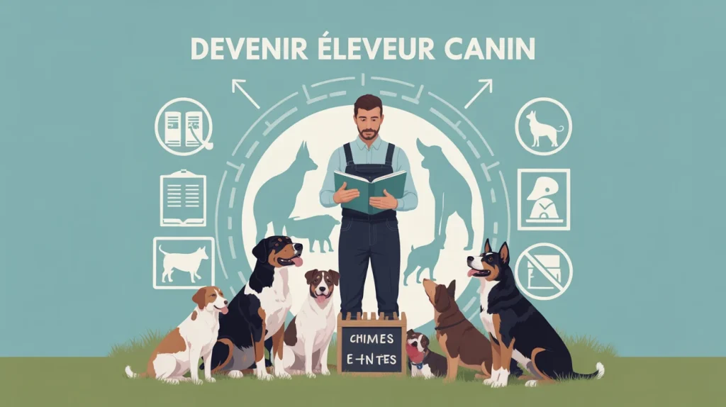 formation eleveur canin illustration chenil chiens