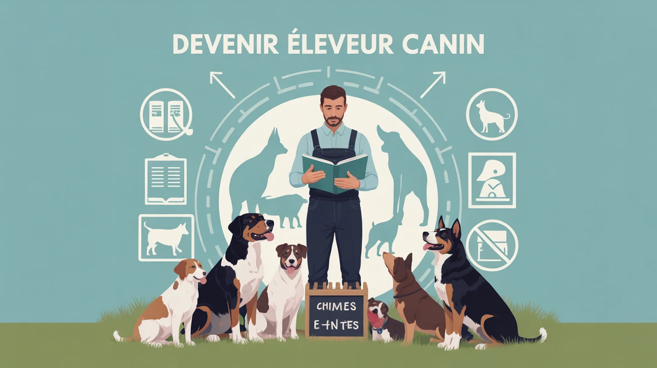 formation eleveur canin illustration chenil chiens