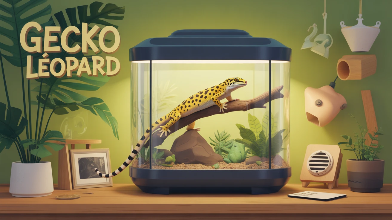 gecko léopard prix dans terrarium moderne