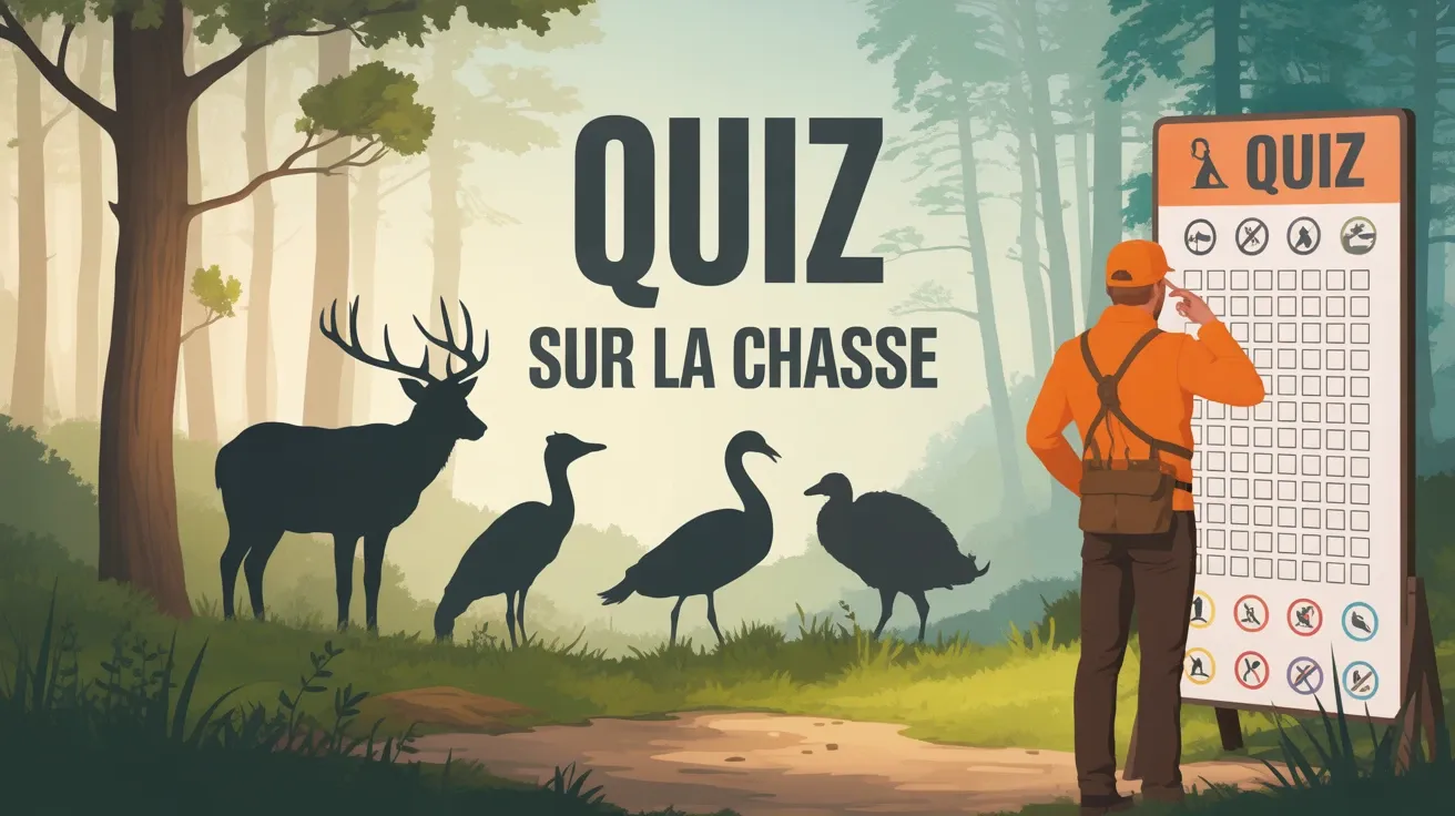 quiz sur la chasse illustration faune sécurité réglementation