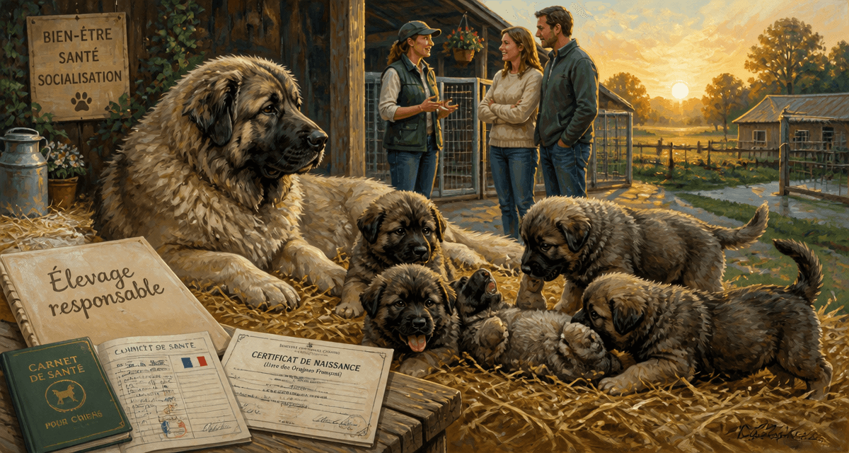 berger du caucase élevage chiots ferme documents
