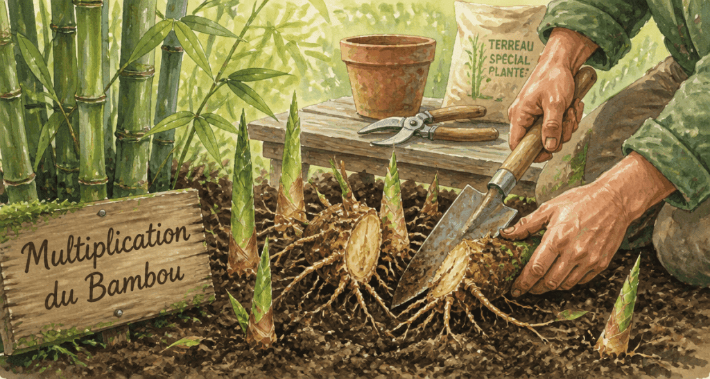 bouture bambou division rhizome jardin