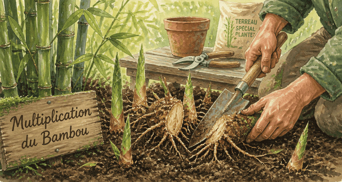 bouture bambou division rhizome jardin
