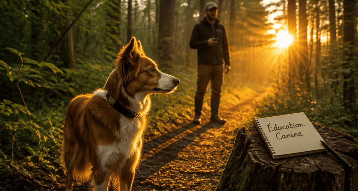 collier de rappel chien maître forêt