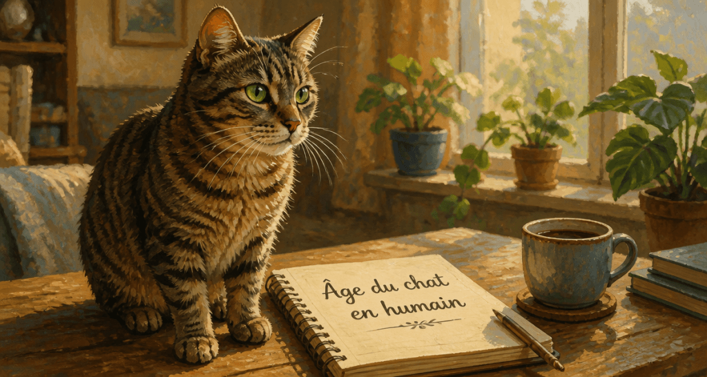Convertisseur age chat chat tigré carnet