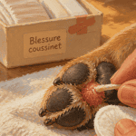 coussinet chien arraché repousse