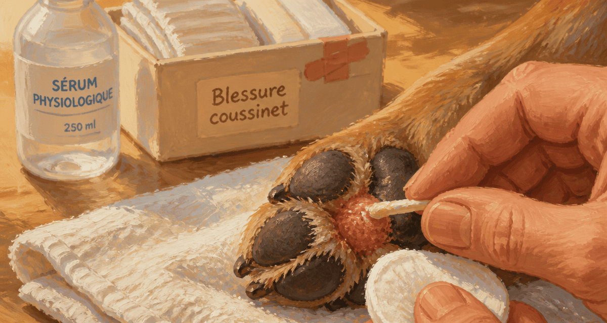coussinet chien arraché repousse