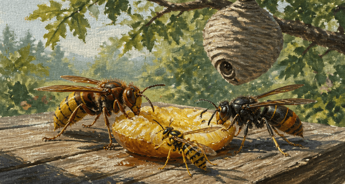 difference entre guepe et frelon sur fruit