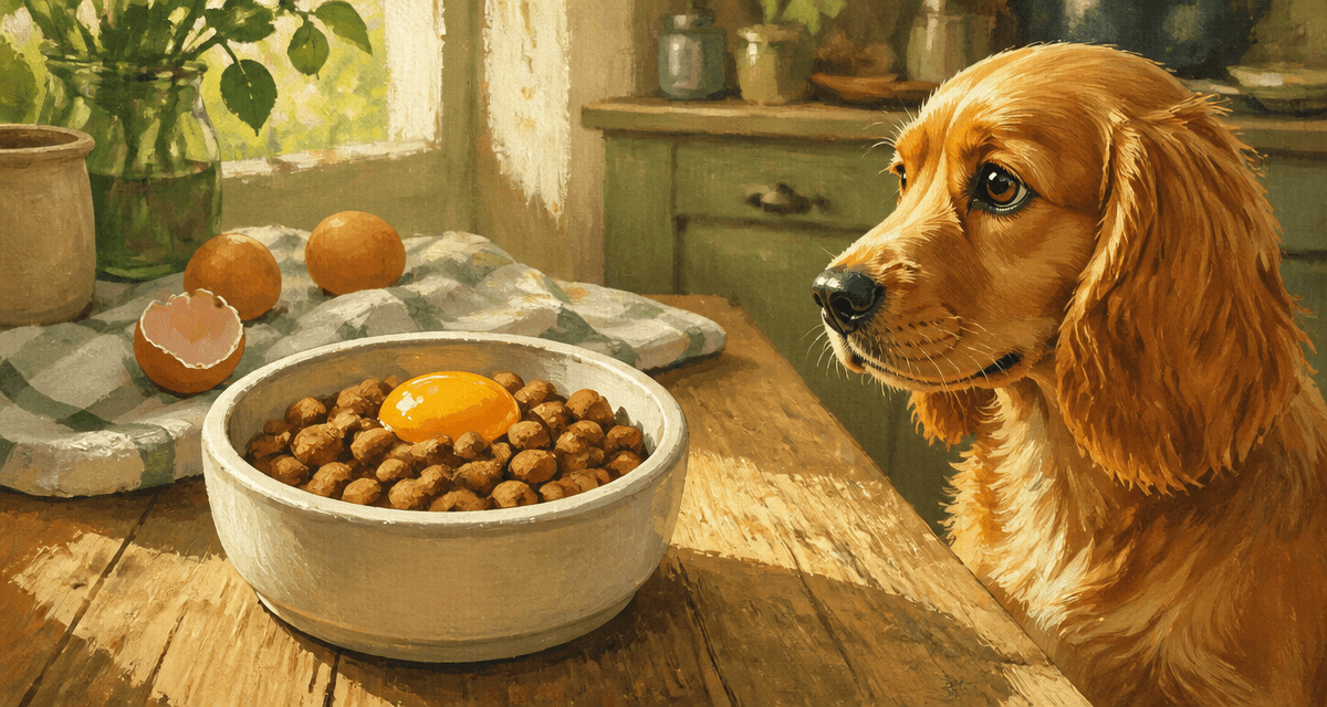 jaune d oeuf chien dans gamelle