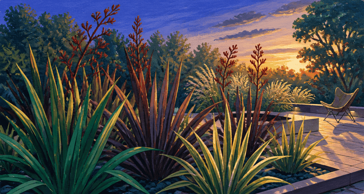 lin de nouvelle zélande phormium tenax terrasse