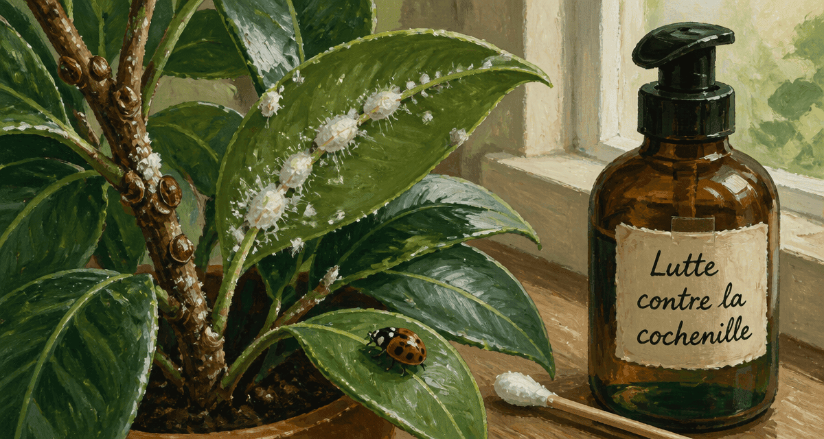 Lutter contre la cochenille sur plante d'intérieur avec savon noir et coccinelle