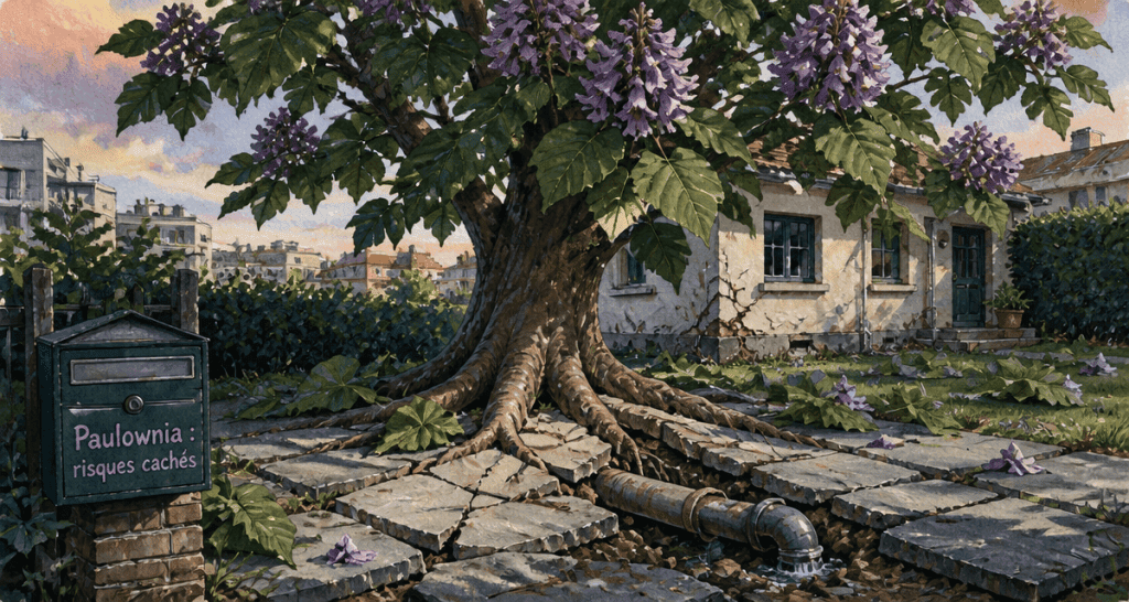 paulownia inconvénient racines jardin urbain