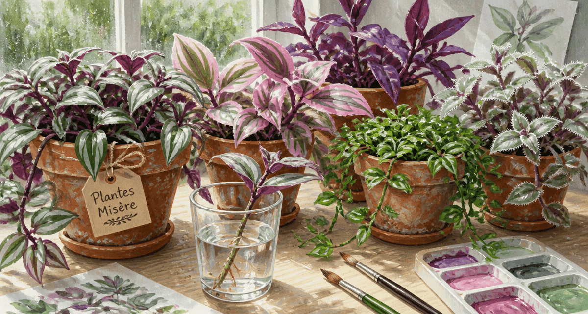 plante la misere en intérieur, pots et boutures
