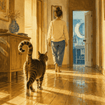 Pourquoi mon chat me suit partout chat tigré suit humain