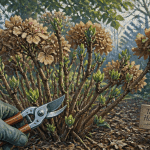 quand couper hortensia main sécateur fleurs fanées