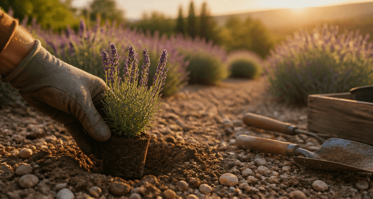 quand planter la lavande jeune plant main jardin