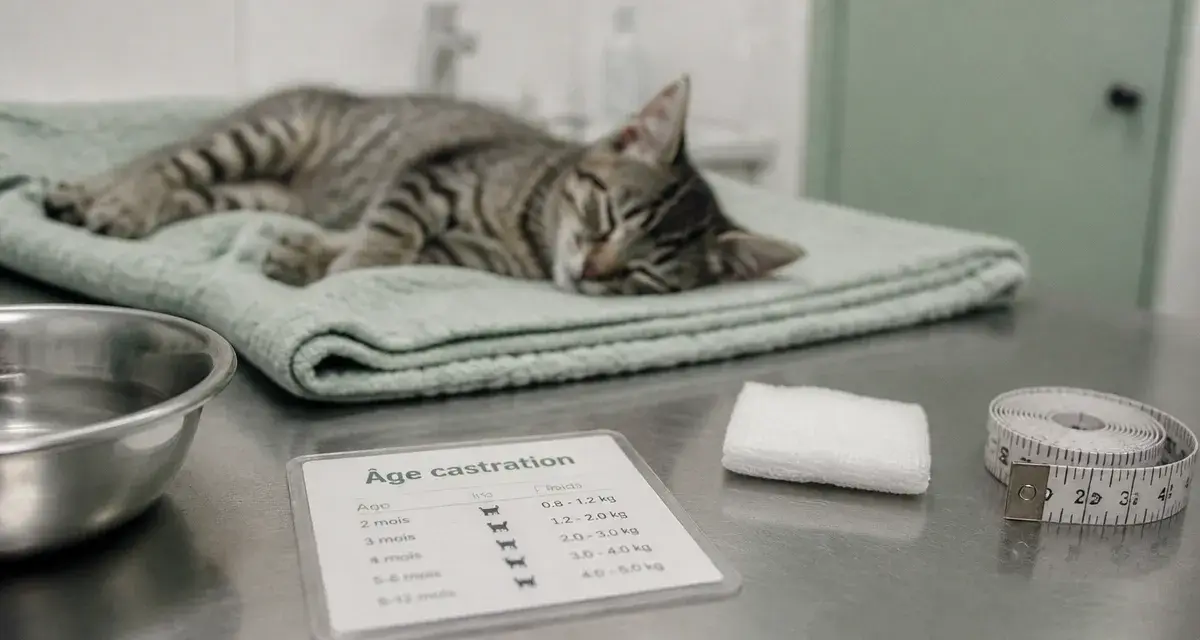 À quel âge castrer un chat : fiche âge castration en clinique vétérinaire