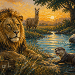 Animaux en L : lion, loutre, lama, lamantin, léopard