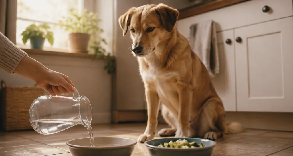 chien constipe quoi faire gamelle eau courgette