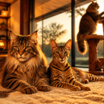 grand chat race Maine Coon Savannah Norvégien salon