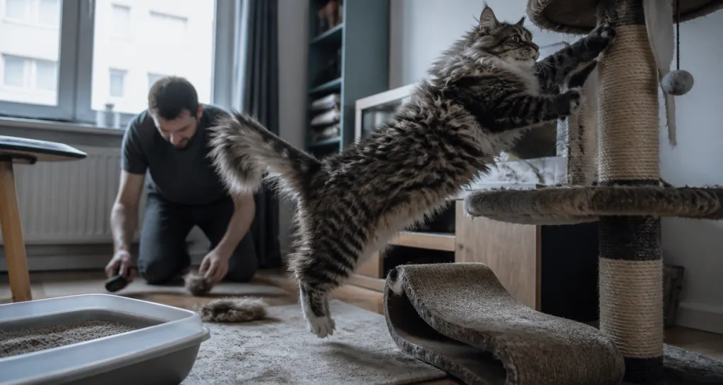 maine coon inconvénient dans petit salon
