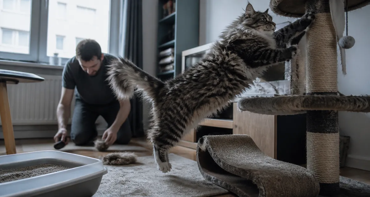 maine coon inconvénient dans petit salon