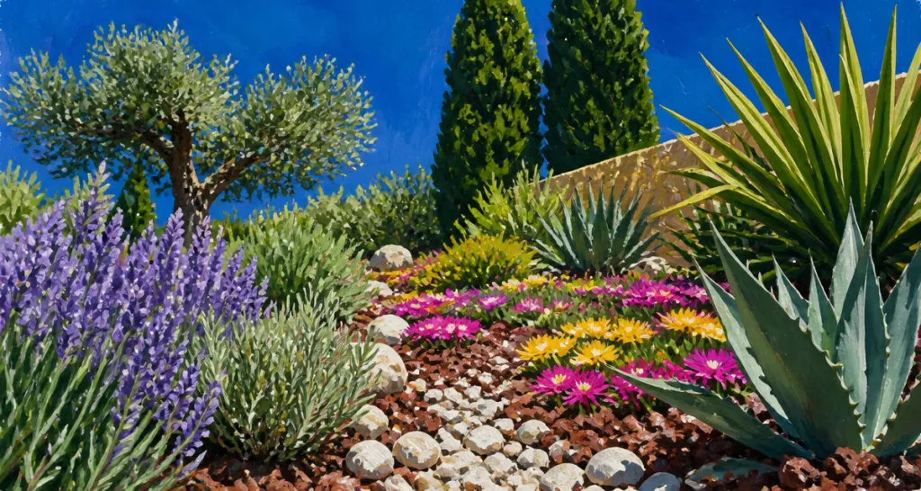 plantes plein soleil sans arrosage dans un jardin sec
