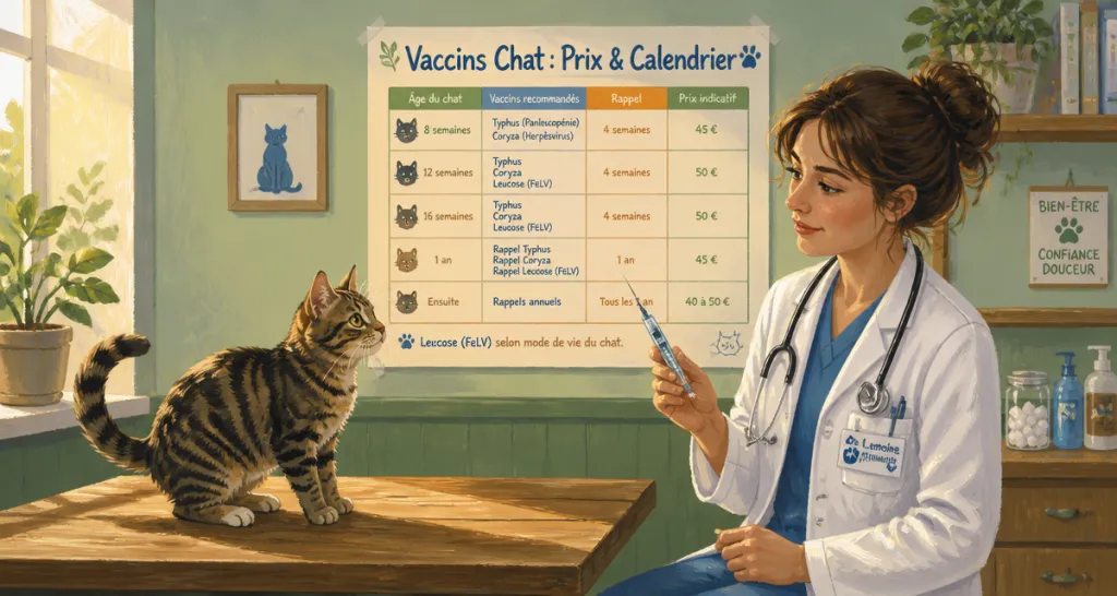 prix vaccins chat chez veterinaire