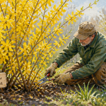 quand tailler forsythia taille arbuste jaune