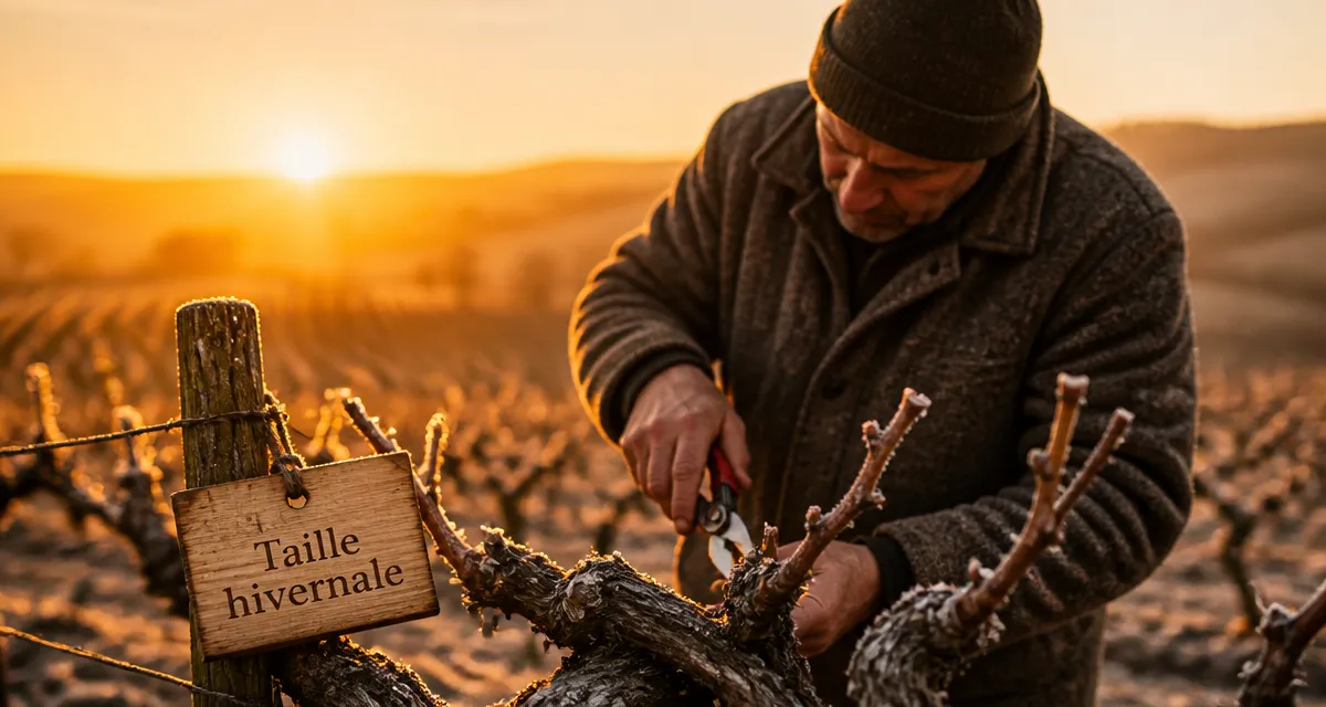 Quand tailler la vigne, viticulteur taille vigne ancienne en hiver