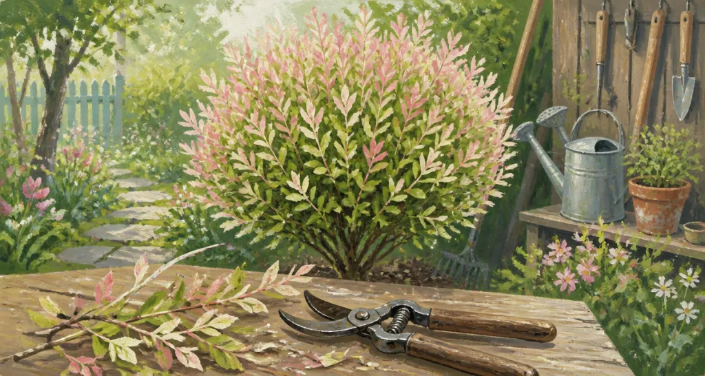 quand tailler le saule crevette jardin illustration