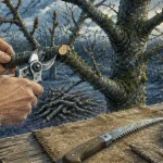 Quand tailler les pommiers : taille d’hiver du pommier, sécateur et branches.