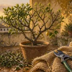 Quand tailler un citronnier : taille en pot, sécateur désinfecté et branches coupées
