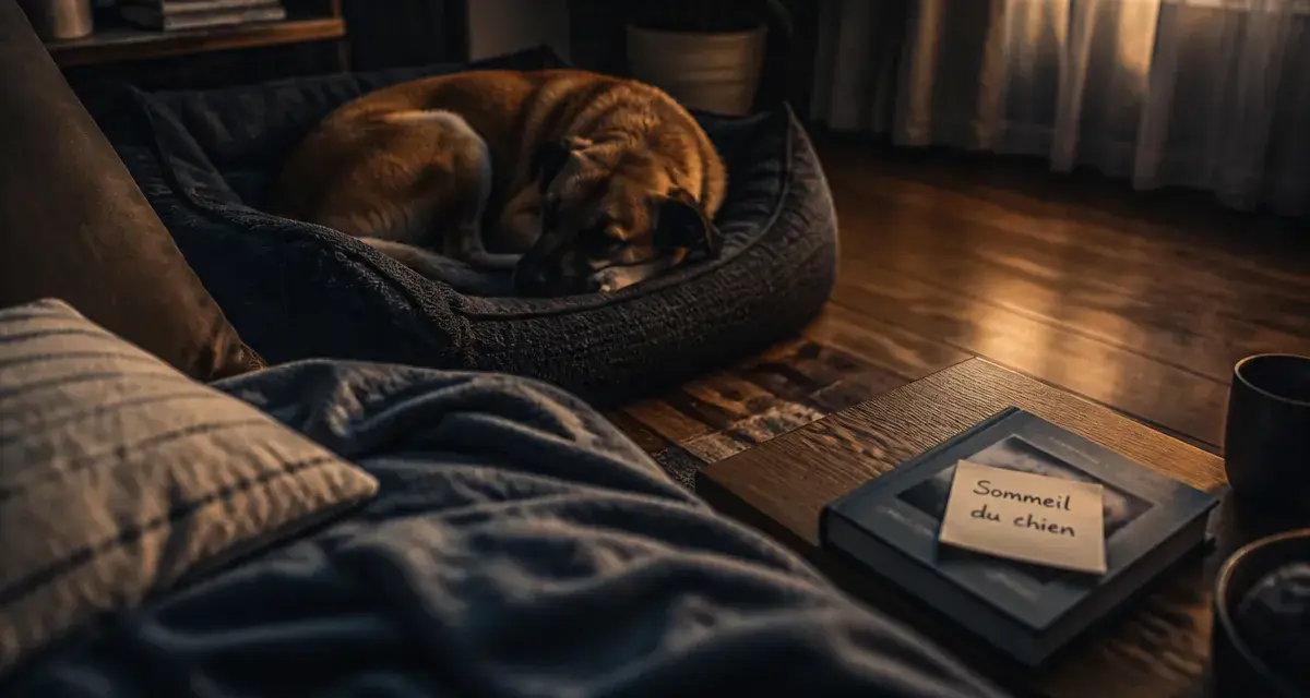 Un chien dort combien d'heures par jour, chien adulte en sommeil sur un panier.