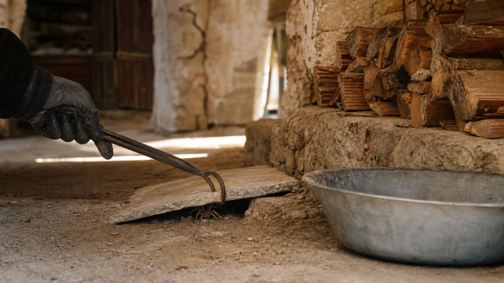Araignée de provence dangereuse : brune discrète sous une pierre en Provence