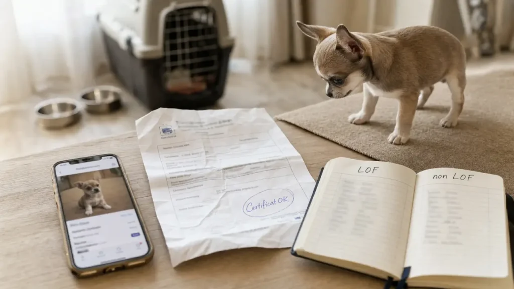 Chihuahua prix 700 à 1 600 € : annonce et documents