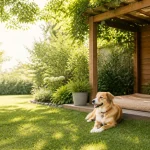 Coin détente naturel pour chien : sécurité et ombre