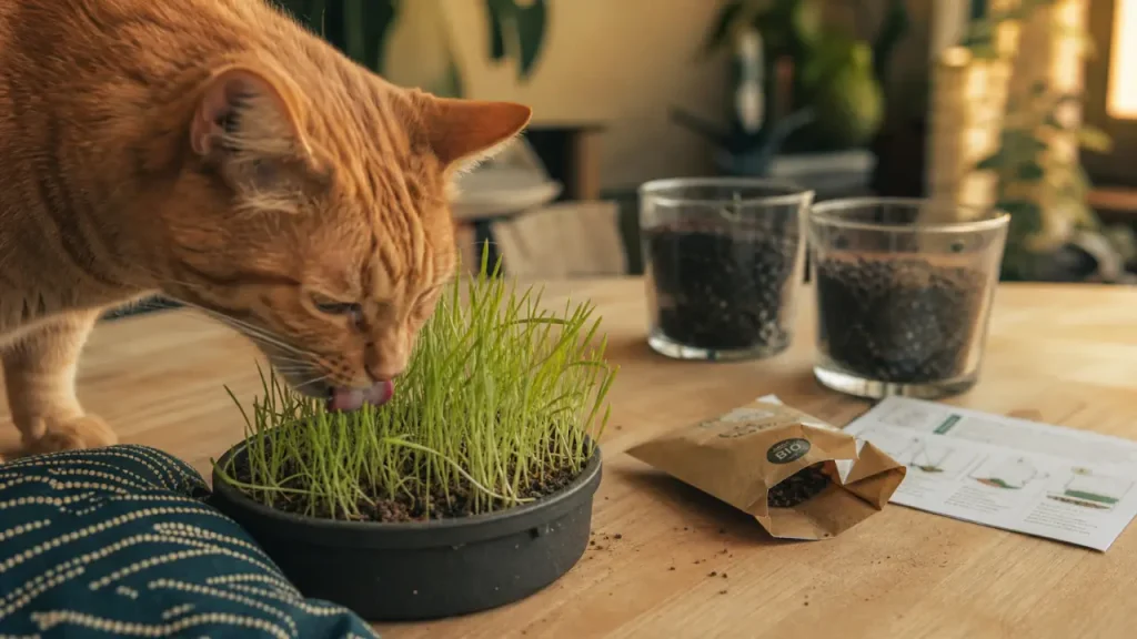 Herbe à chat : bienfaits digestifs, variétés et guide de culture pour votre félin